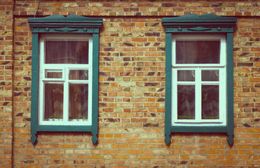 Old vintage wooden window