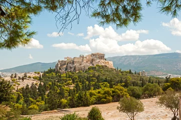 Tuinposter Landcape of acropolis in Athens, Greece © panosmix