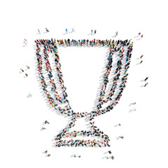 people shape  cup sports cartoon