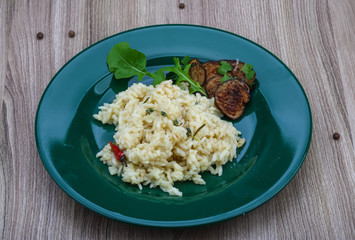 Risotto with eggplant