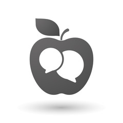 Apple icon with  comic balloons