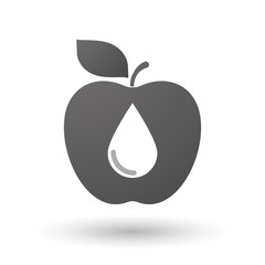 Apple icon with a blood drop