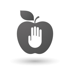 Apple icon with a hand