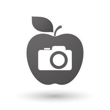 Apple icon with a photo camera