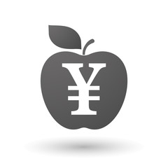 Apple icon with a yen sign