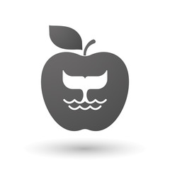 Apple icon with a whale tail