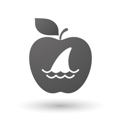 Apple icon with a shark fin