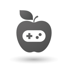 Apple icon with a game pad