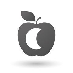 Apple icon with a moon