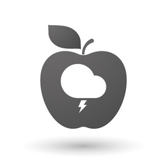 Apple icon with a stormy cloud