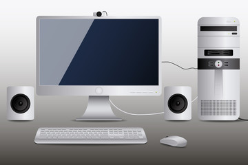 White Desktop Computer