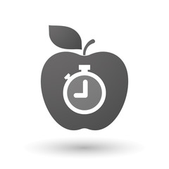 Obraz premium Apple icon with a timer