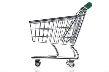 Shopping cart isolated on white background