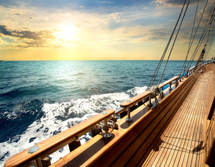 Obraz na płótnie Canvas Sailboat in the sea