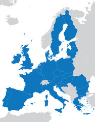 Obraz premium blue European Union map