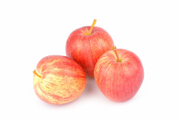 Apples on white background
