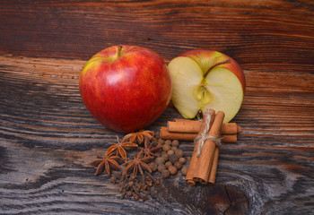 Apple with cinnamon