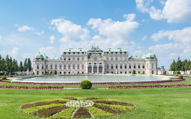 Belvedere Palace in summer , Vienna, Austria