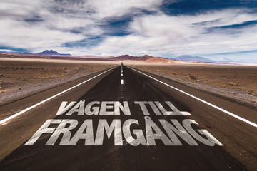 The Way to the Teamwork (in swedish) written on desert road
