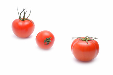 Tomato on white