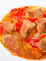 stewed meat with vegetables 