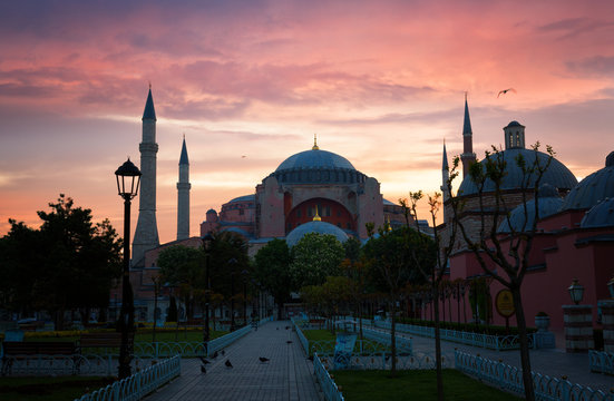 Hagia Sophia on a sunrise, Istanbul