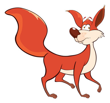 Young fox cartoon