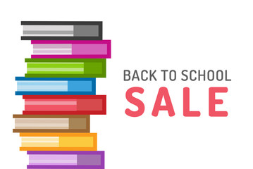 Books vector logo icons set. Sale background