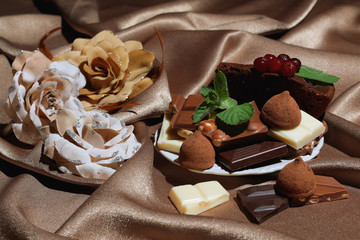 different chocolate mint dessert