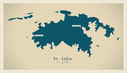 Modern Map - Saint John VI