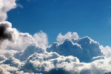 landscape of clouds in the blue sky