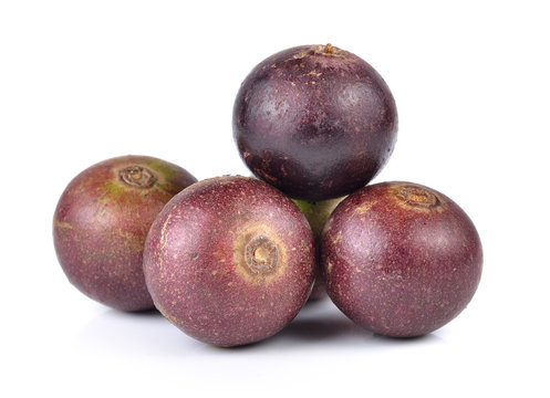 Flacourtia fruit on white background