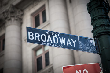 Obraz premium Broadway street sign in Manhattan New York
