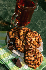 cookies with nuts and chocolate