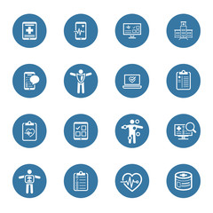 Medical & Health Care Icons Set. Flat Design.