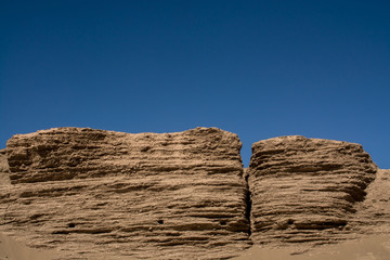 landform in desert, inner mongolia, china