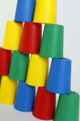 Eimer bunt cup farbig color colorful pot plastic