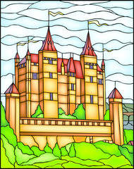 Castel, stained glass
