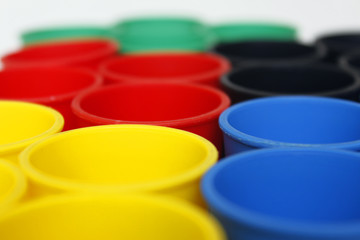Eimer bunt cup farbig color colorful pot plastic