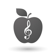 Apple icon with a g clef