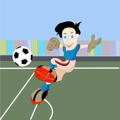 Le garçon-footballeur