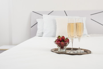Champagne in bed