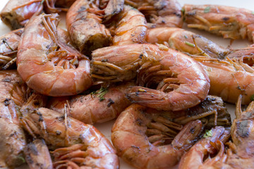 Prawns with garlic and parsley in Spain