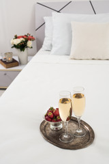 Champagne in bed