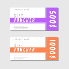 Voucher Template with Premium Minimal Style Pattern