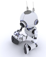 Robot Playing Computer Games © Kirsty Pargeter