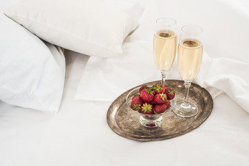 Champagne in bed