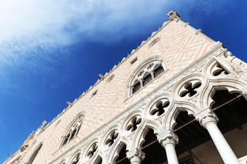 Architectural detail of the Doge's Palace (Palazzo Ducale) in Venice, Italy