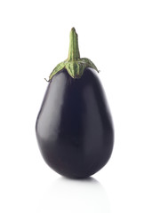 Purple Eggplant on White Background shot in Studio