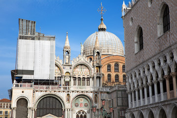 Fototapeta premium The Cathedral of San Marco in Venice. Venice is one of the most popular tourist destinations in the world